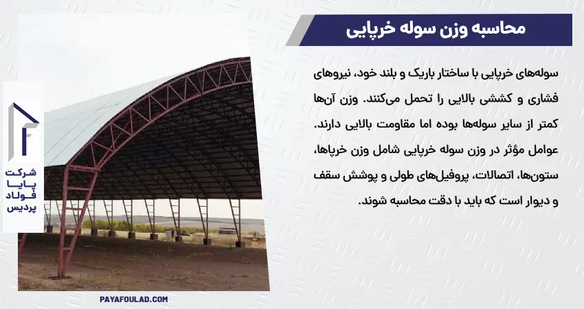 محاسبه وزن سوله خرپایی