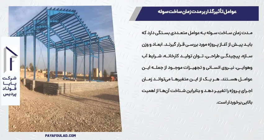 عوامل تأثیرگذار بر مدت زمان ساخت سوله