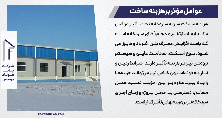 عوامل مؤثر بر هزینه ساخت سوله سردخانه