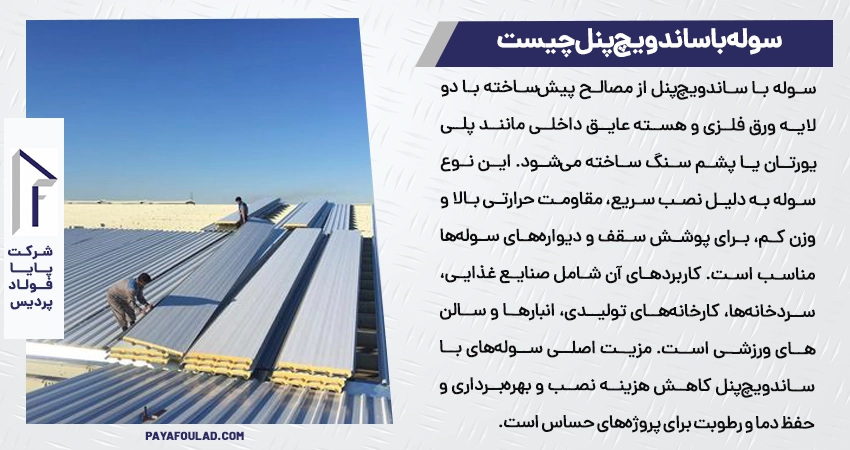 سوله با ساندویچ پنل چیست و کاربرد آن